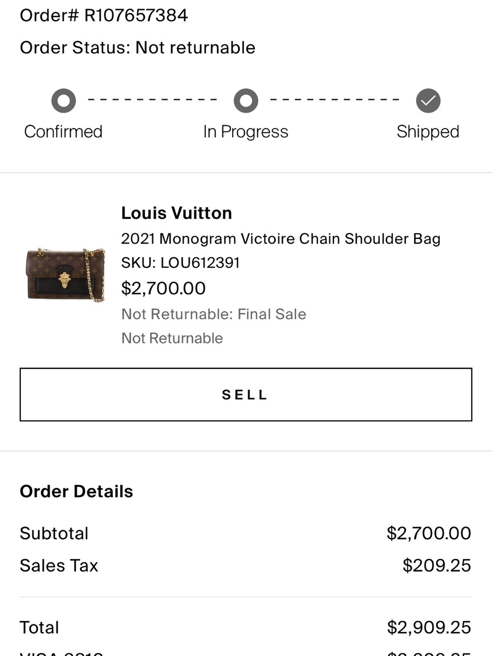 Louis Vuitton Monogram Canvas Shoulder Bag in Brown & Black with Gold Hardware - Picture 14 of 14